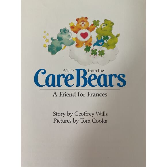 1983 Care Bears A Friend For Frances Parker Brothers Hardback - Picture 5 of 8